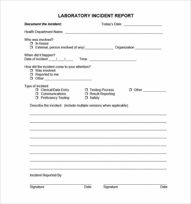 Police Report Form Free Download