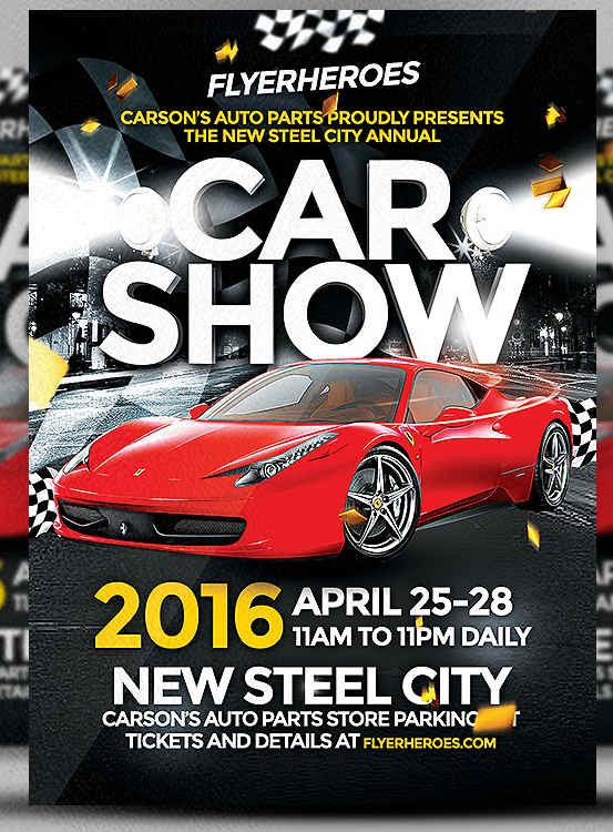 16 Car Show Flyer Templates Free Psd Word Samples