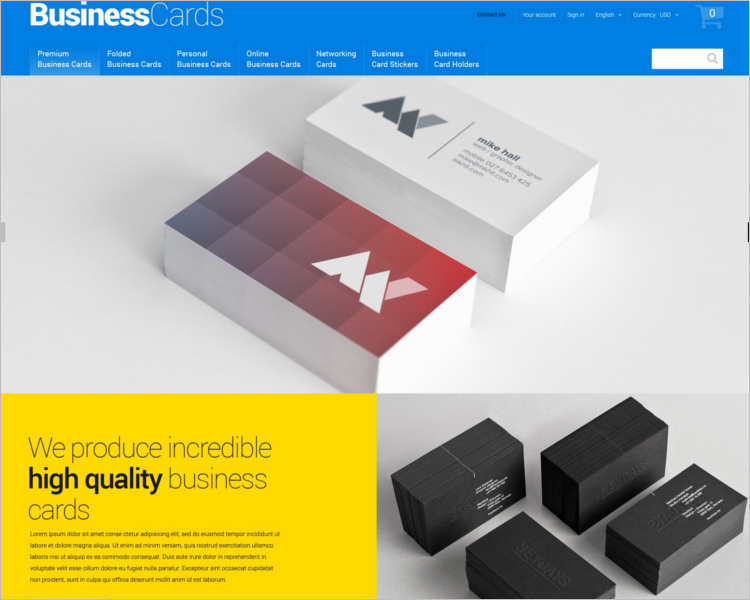 business-card-prestashop-theme