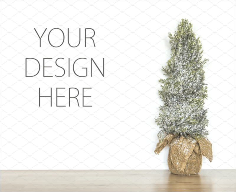 Christmas Tree Mockup Vector Design