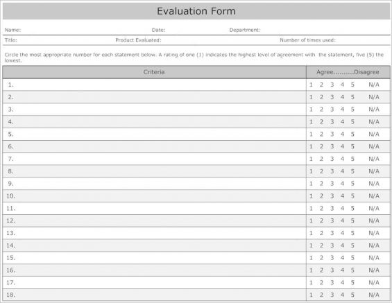 31+ Free Employee Evaluation Forms Templates