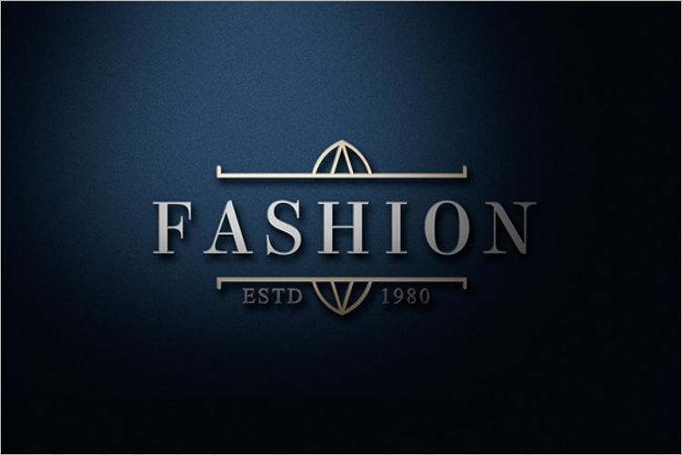 Fashion Logo Mockup Free PSD