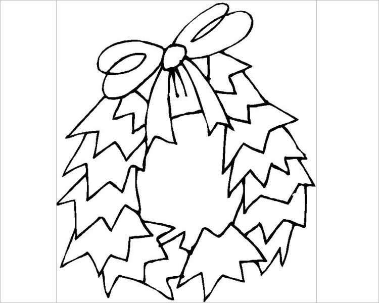 free-christmas-wreath-coloring-page