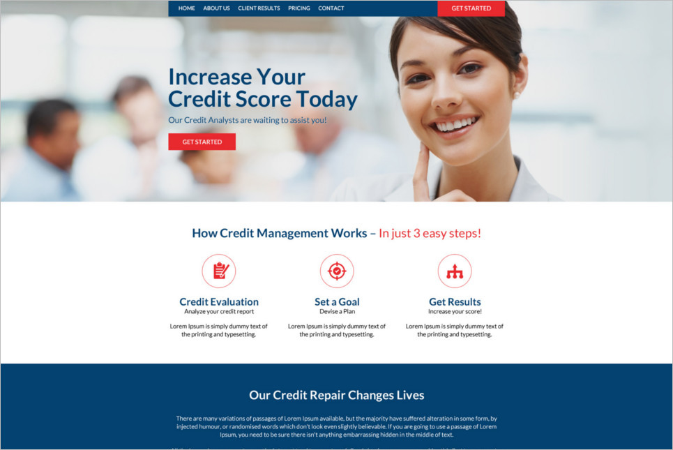 Free landing Page website Template