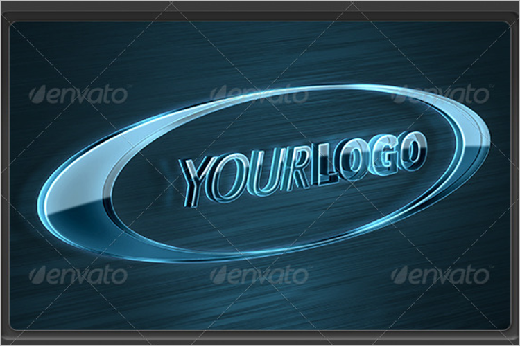 Glass Logo Mockup Design