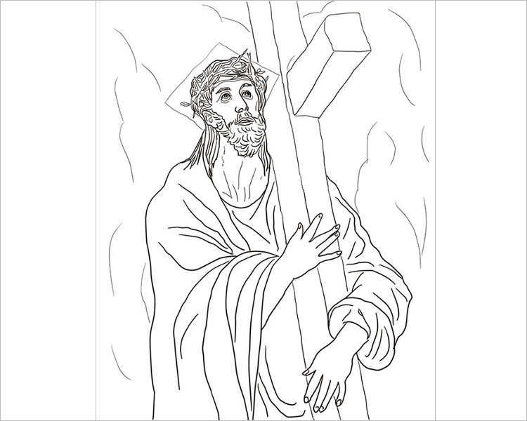 jesus-carries-his-cross-coloring-page-template
