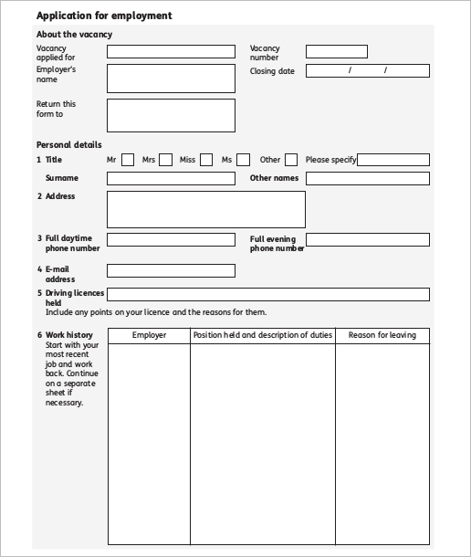 job-application-template-free-download