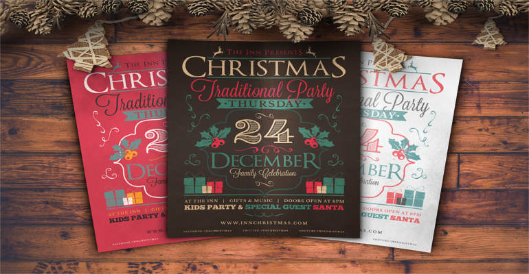 retro-santa-party-flyer