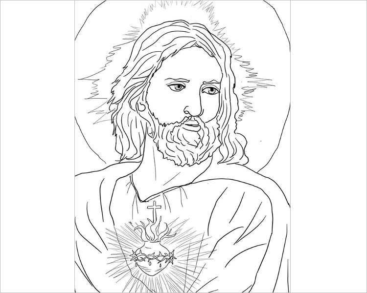 sacred-heart-of-jesus-coloring-page-template