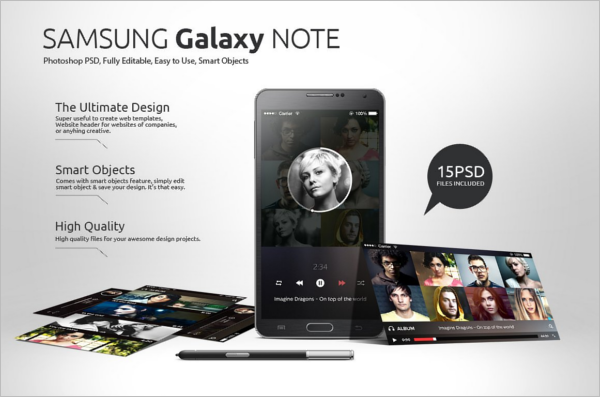 Samsung Note Mobile Mockup Design