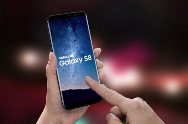 Samsung S8 Mobile Mockup Design