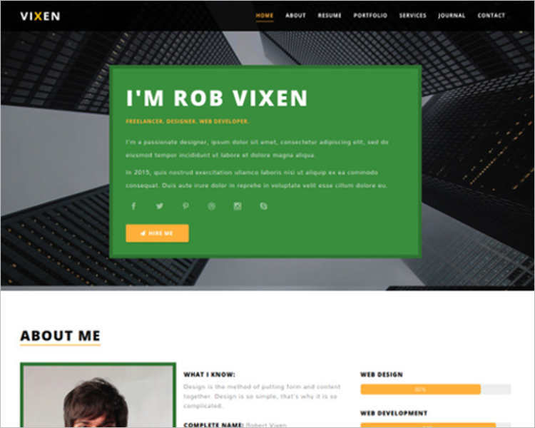 vixen-html5-website-template