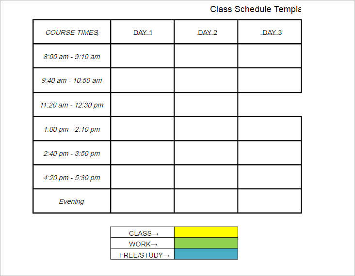 download-class-schedule-template-document