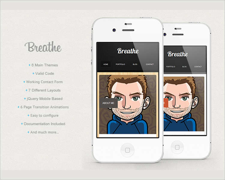 download-jquery-mobile-based-html-5-template