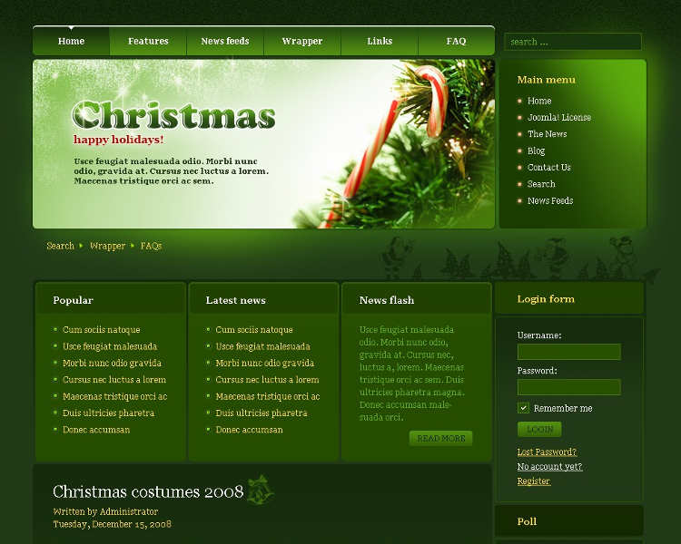 free-christmas-holiday-joomla-templates