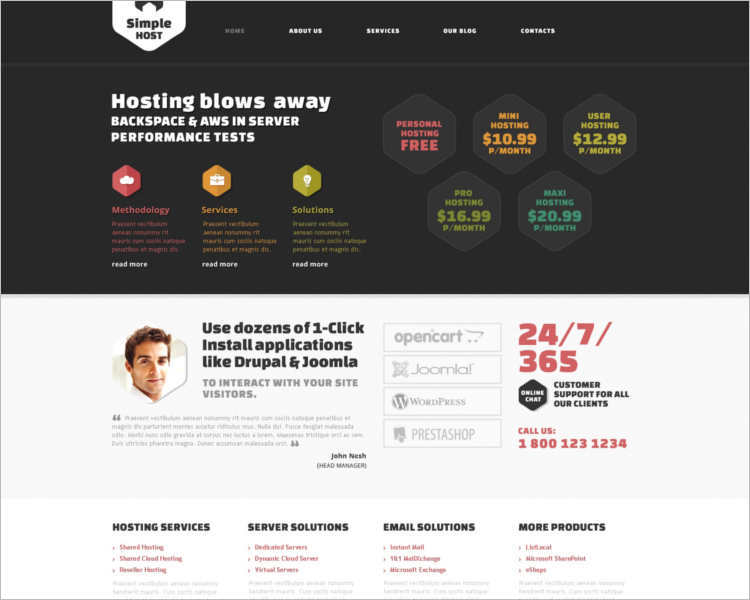free-creative-joomla-hosting-templates