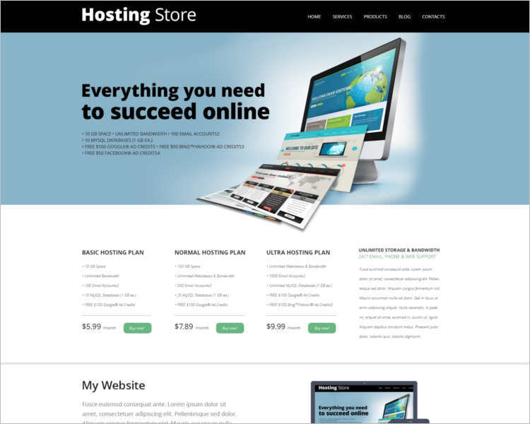 free-premium-joomla-hosting-store-templates