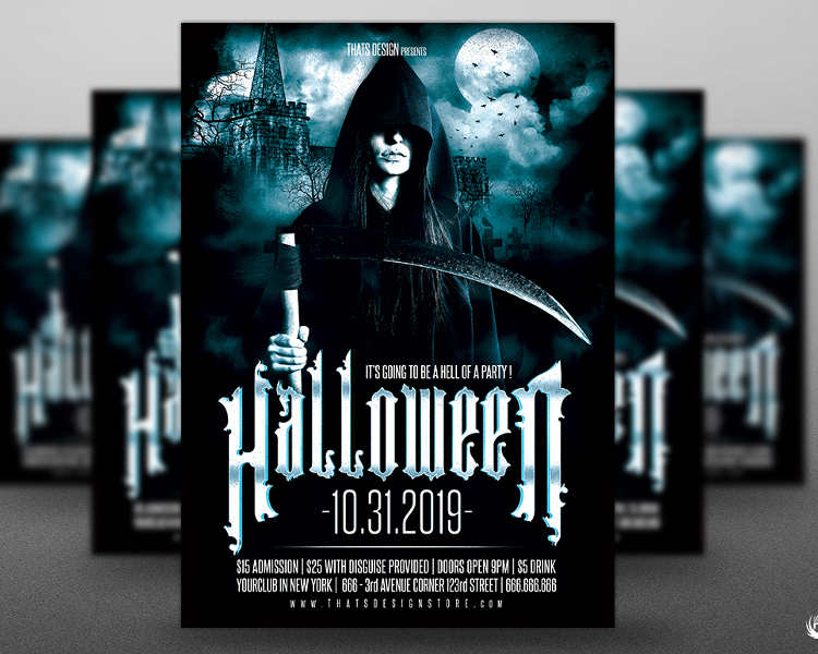 halloween-castle-party-flyer-template