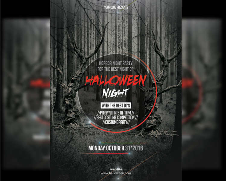 halloween-forrest-party-flyer-template