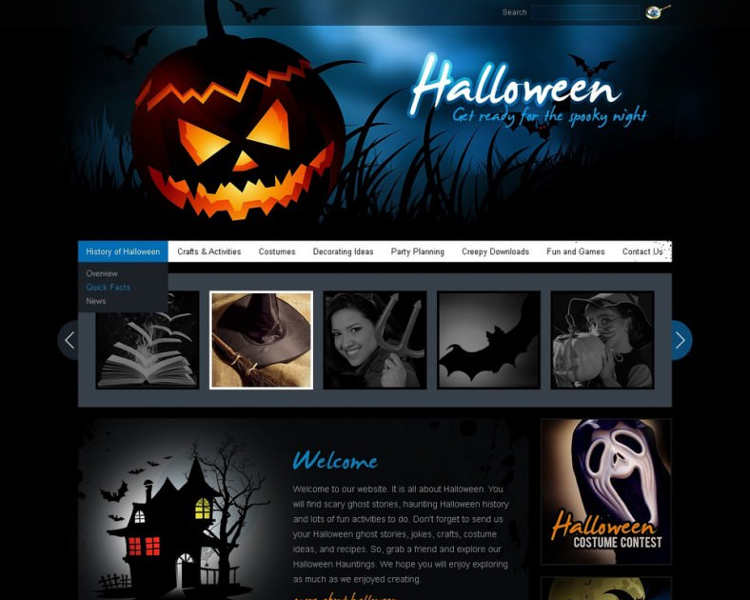 halloween-slider-flash-cms-templates