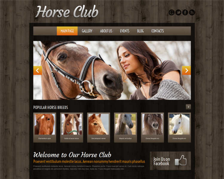 horse-club-wordpress-theme-templates
