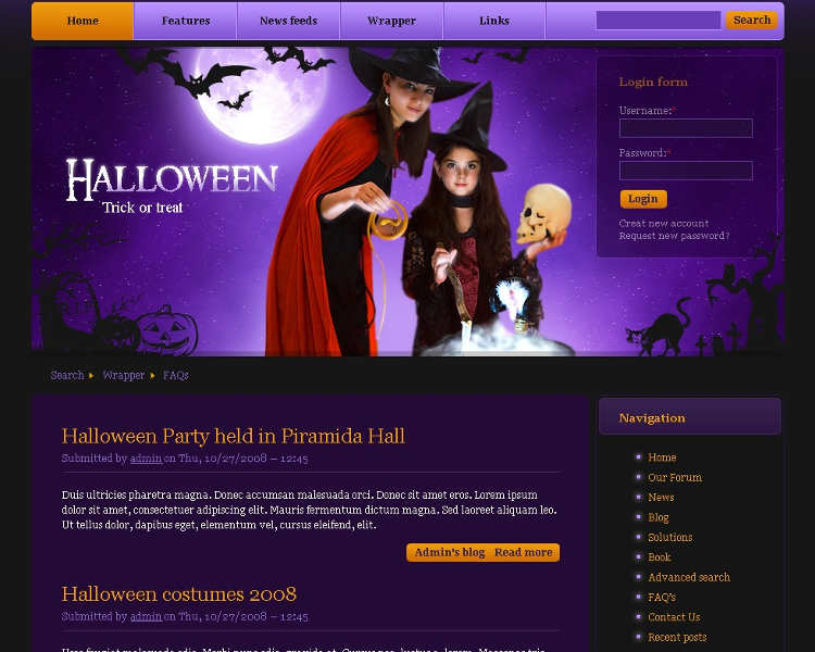 premium-halloween-drupal-theme-templates