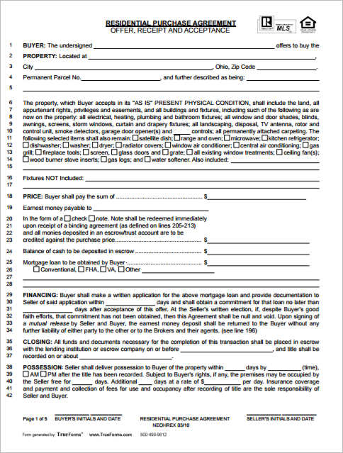 premium-residenitial-purchase-agreement-templates