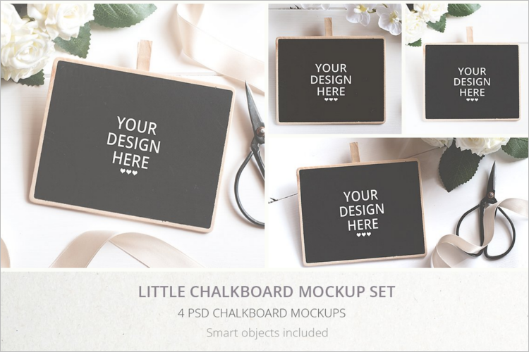 Smart Chalkboard Mockup Design