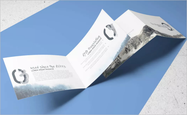 A5 Brochure Mockup Landscape Design