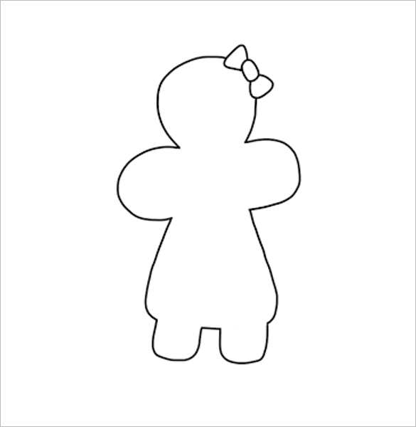 Baby Girl Body Outline Templates