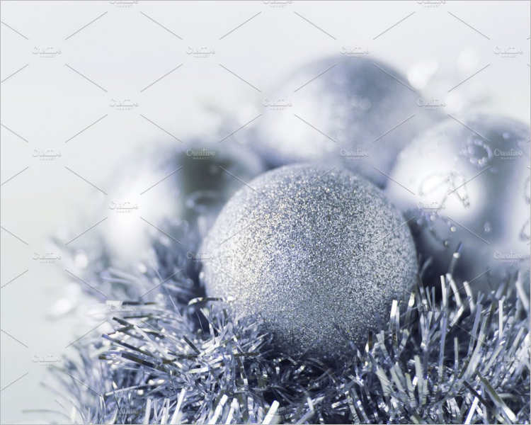 Christmas sparkle Silver ball Decoration