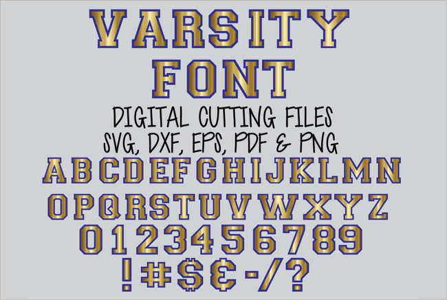 Digital Varsity Font Design