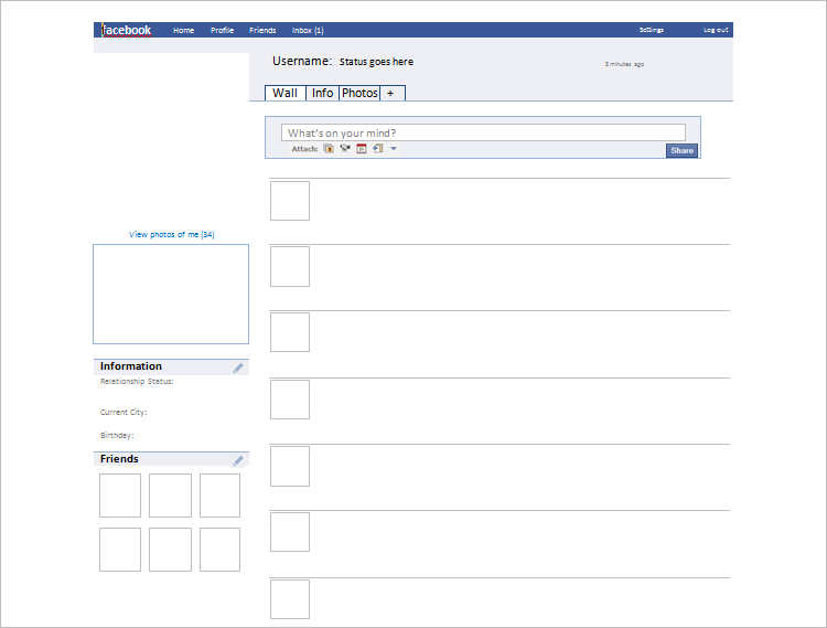 Facebook Templates Word Fornmat