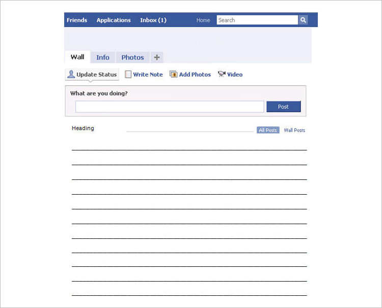 Facebook Word Excel templates