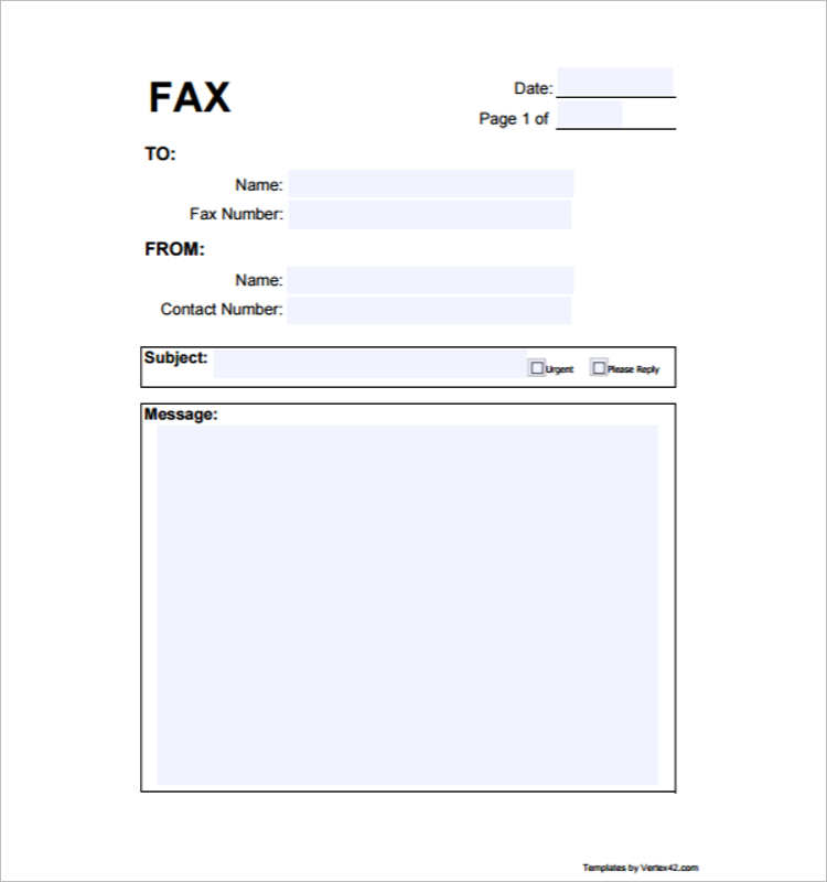 Free Printable Fax Cover Sheet PDF Form