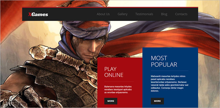 Game Designing Theme Templates