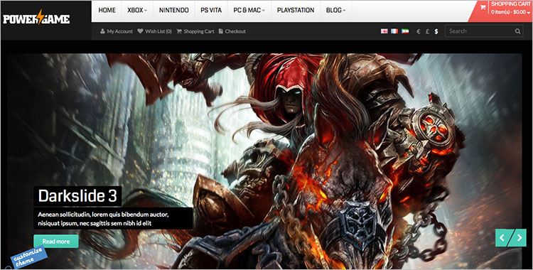 Gaming App Themes & Templates