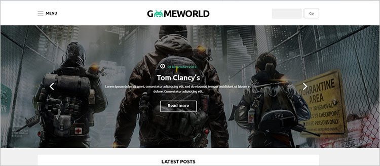 Gaming World Theme Templates