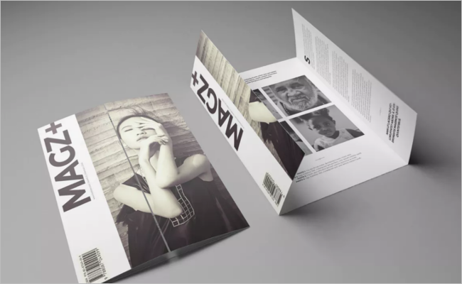 Gate Fold A5 Brochure Mockup