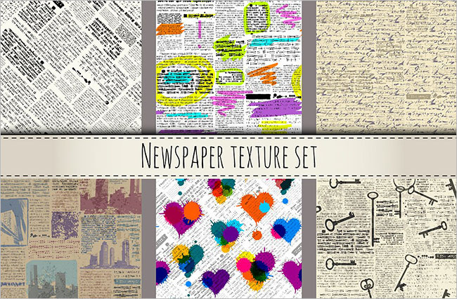 Newspaper Clipping Texture Design