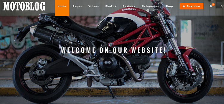 Online Motorcycle WordPress Theme