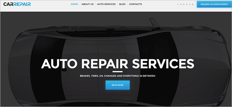 Parallax Aoto Service Scrolling WordPress Theme