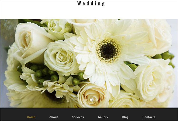 Parallax Weeding Scrolling WordPress Theme