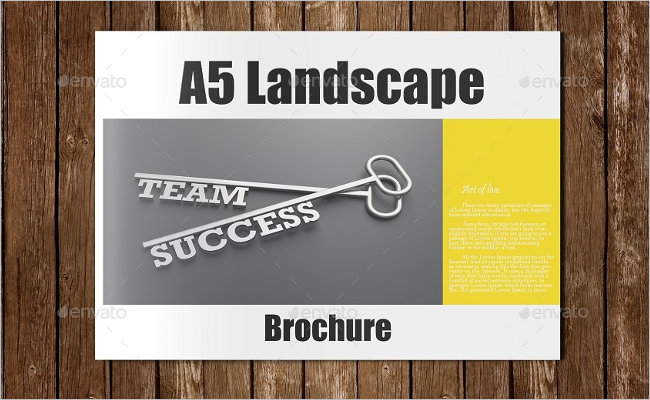 Photorealistic A5 Brochure Mockup Design