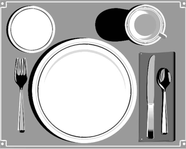Place Setting clip Art Templates