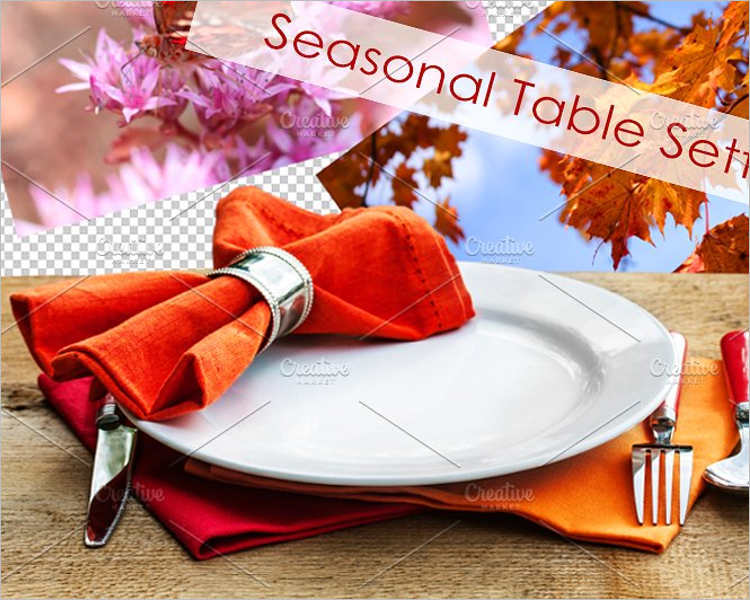 Seasional place setting Templates
