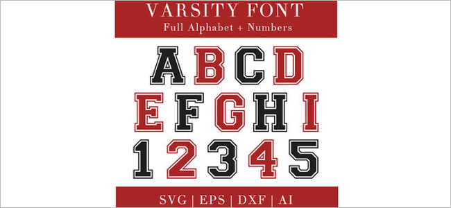 Varsity Aplique font Design