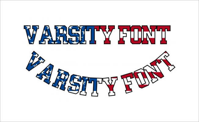 Varsity Style Font Design