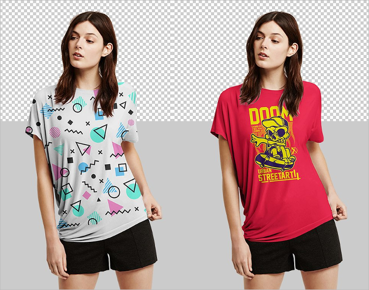 Women T-Shirt Mockup Design