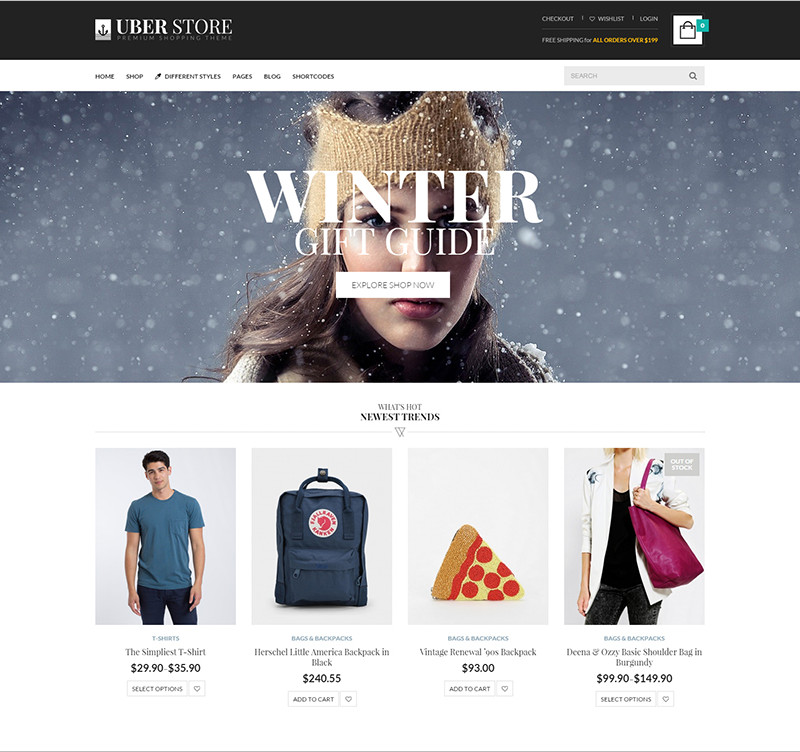 Wordpress Premium e-commerce Theme